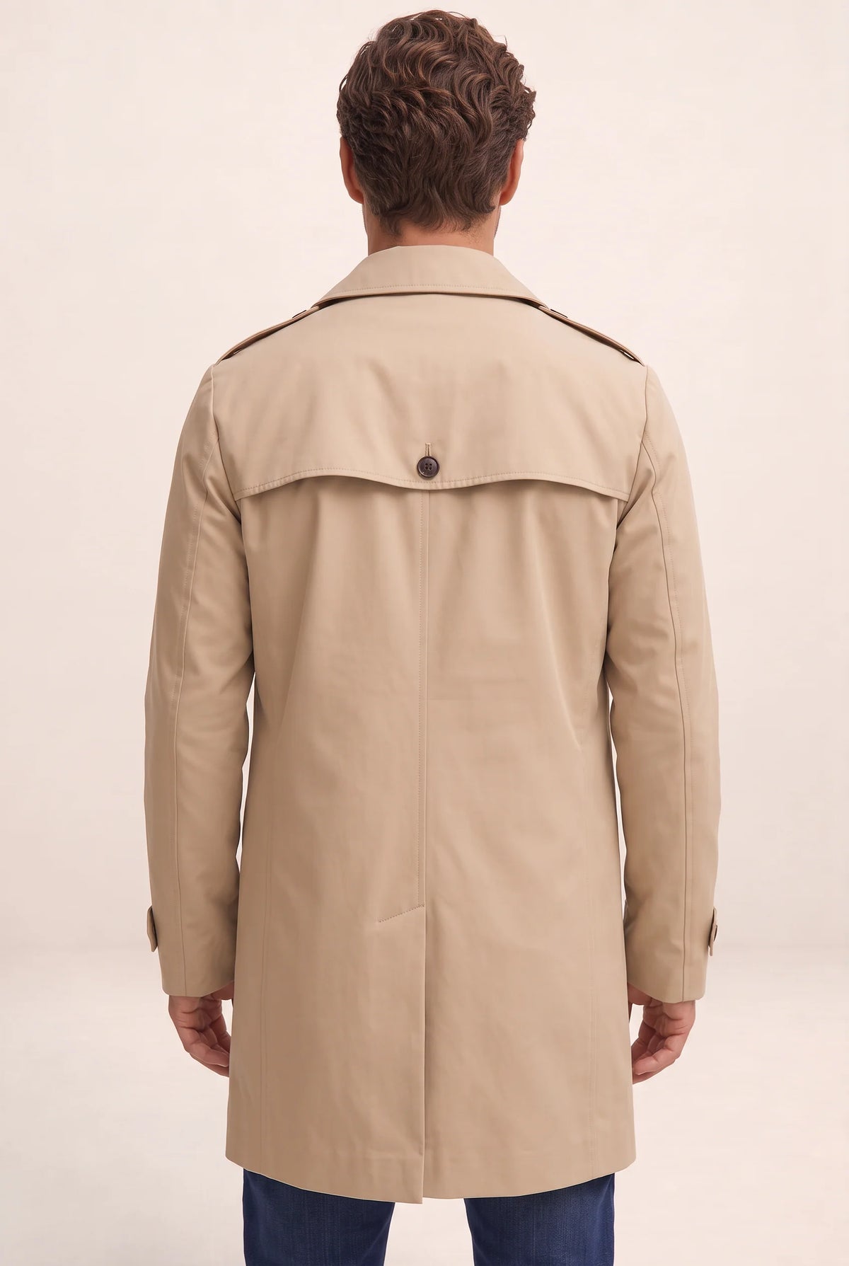 Classic Double-Breasted Trench Coat Men | Structured Design for Timeless Elegance