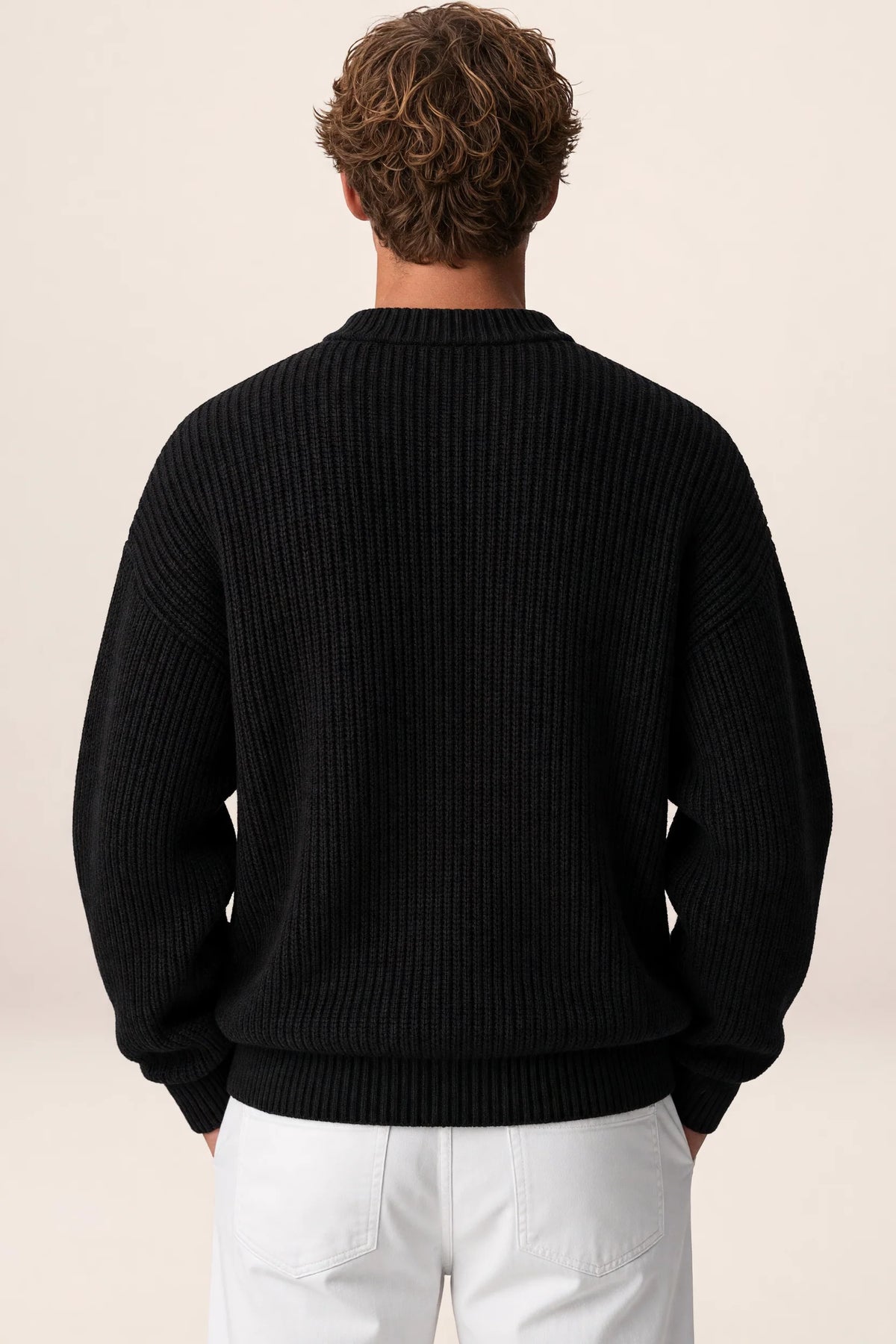 Men's Chunky Knit Crewneck Sweater