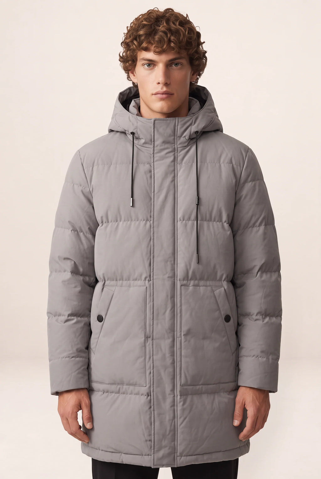 Men's Parka Jacket | Hooded Padded Winter Coat with Adjustable Fit | Insulation for Cold Weather Comfort