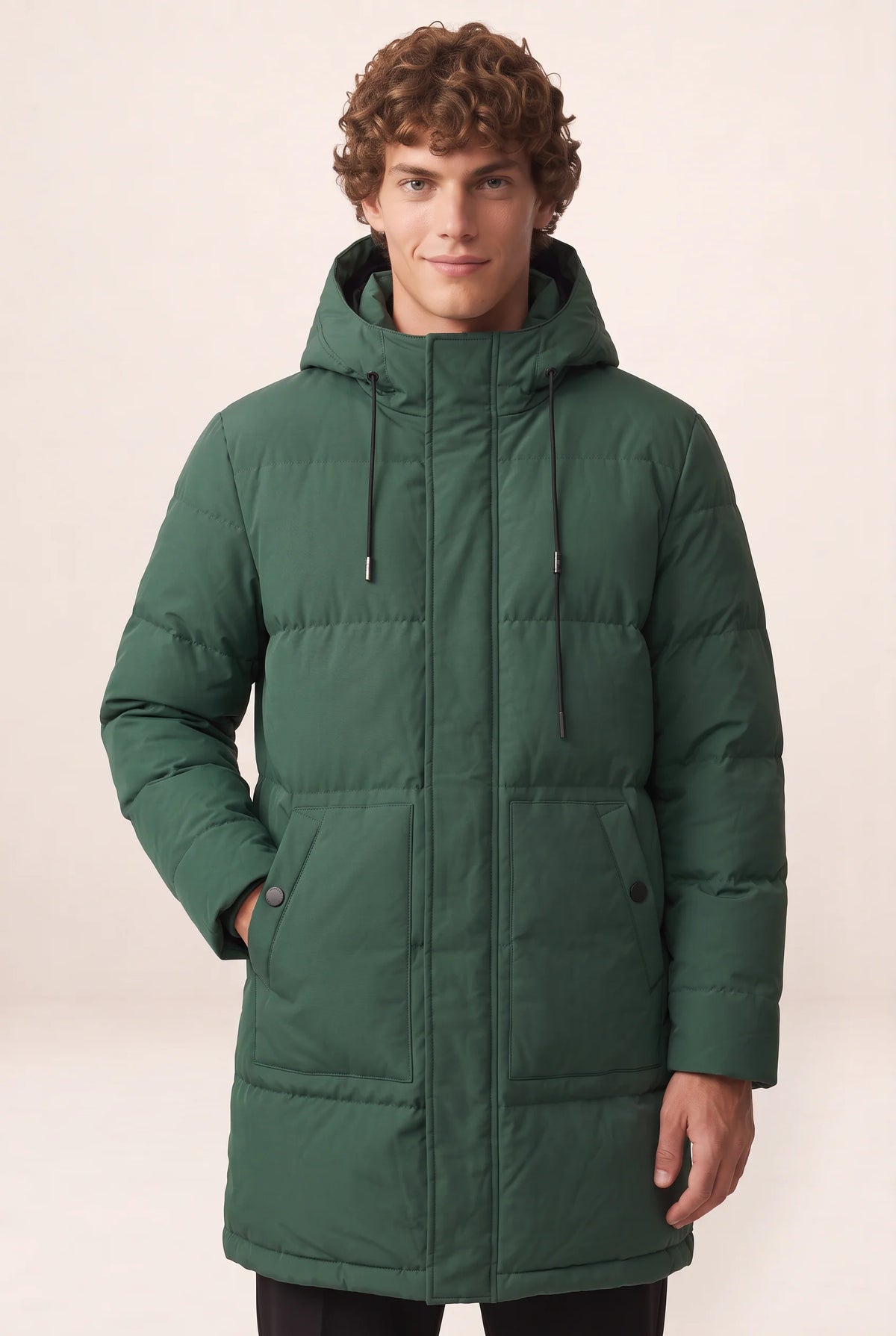Men's Parka Jacket | Hooded Padded Winter Coat with Adjustable Fit | Insulation for Cold Weather Comfort