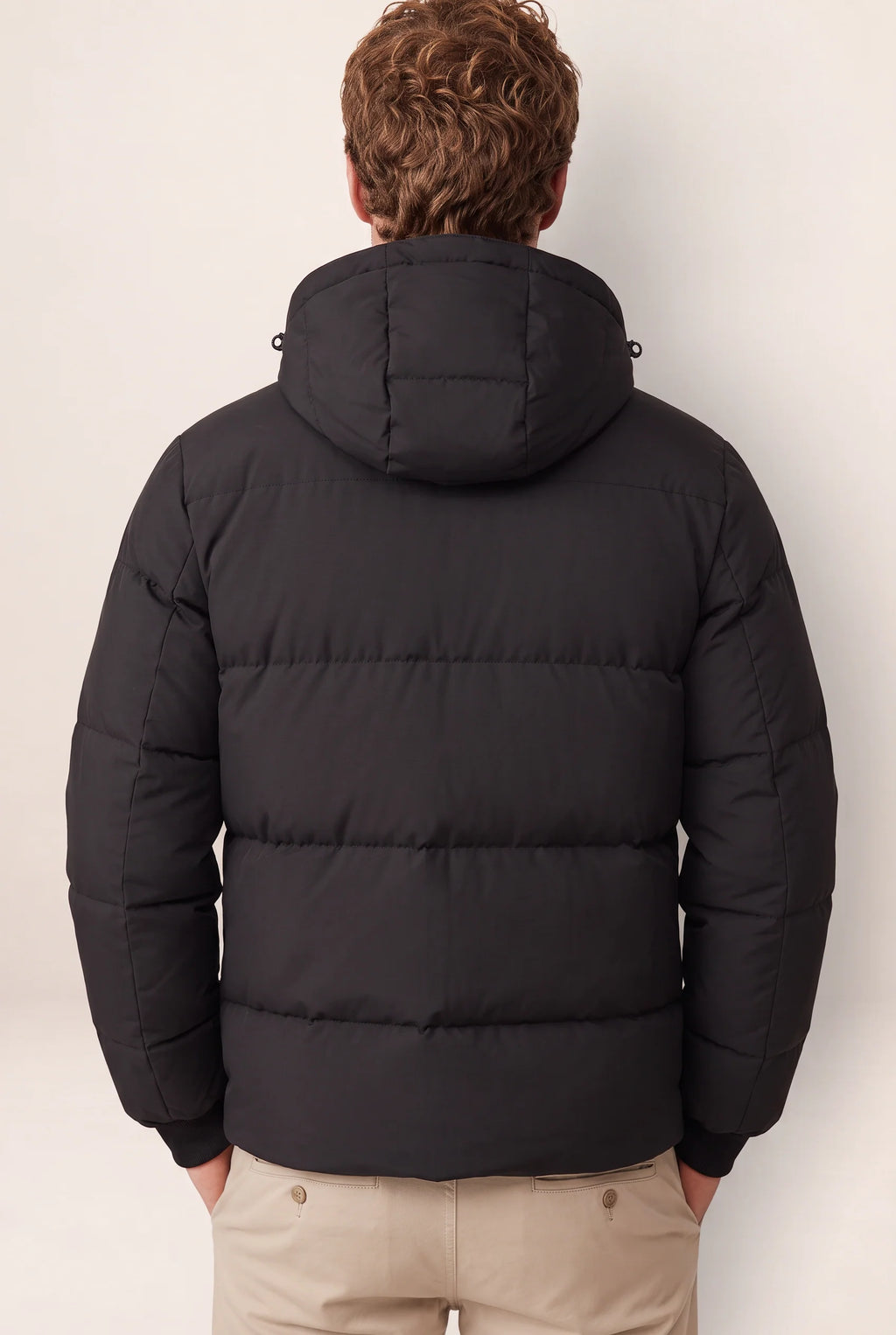 Men's Puffer Jacket | Warm Hooded Winter Coat with Adjustable Drawcord