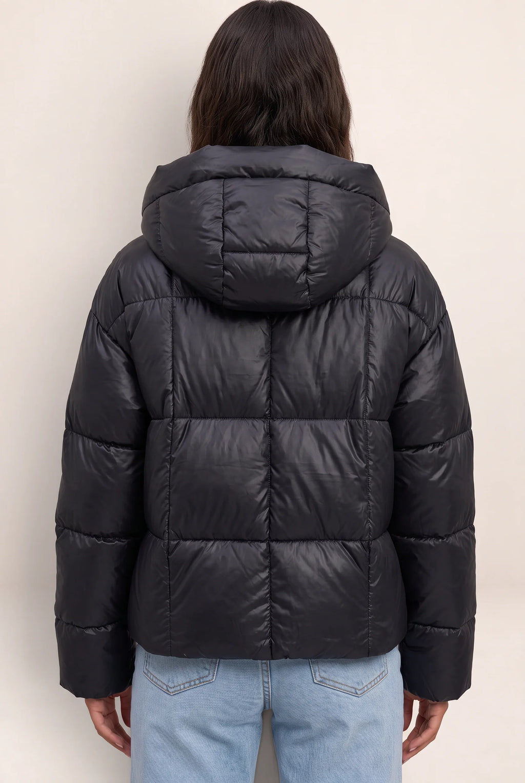 Oversized Puffer Jacket Women with High Collar