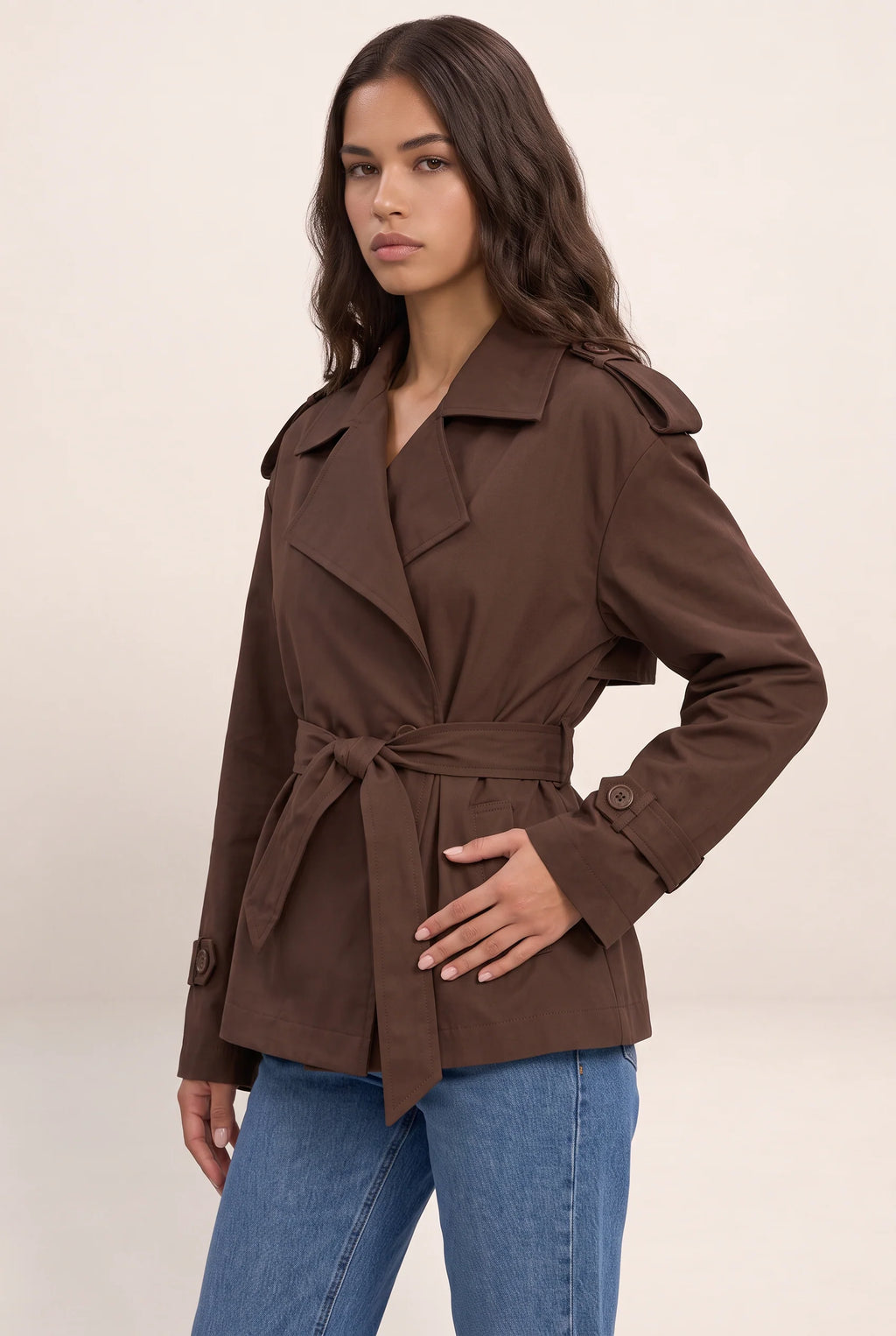 Women's Belted Trench Coat | Classic Longline Outerwear