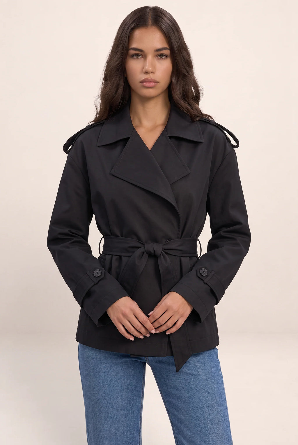 Women's Belted Trench Coat | Classic Longline Outerwear