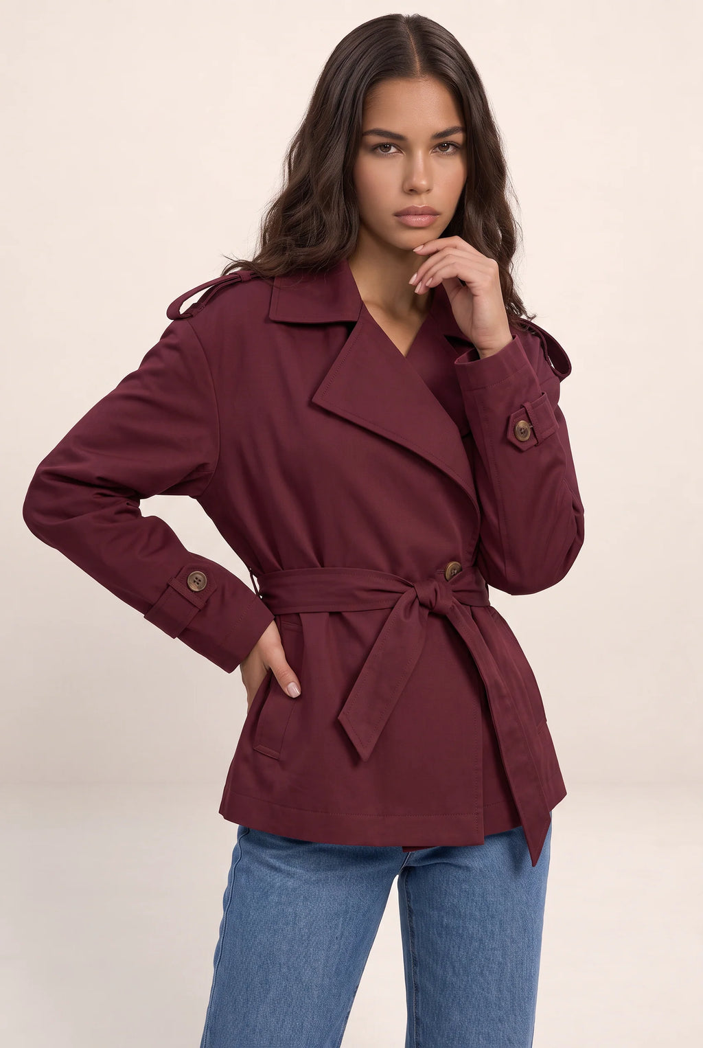 Women's Belted Trench Coat | Classic Longline Outerwear