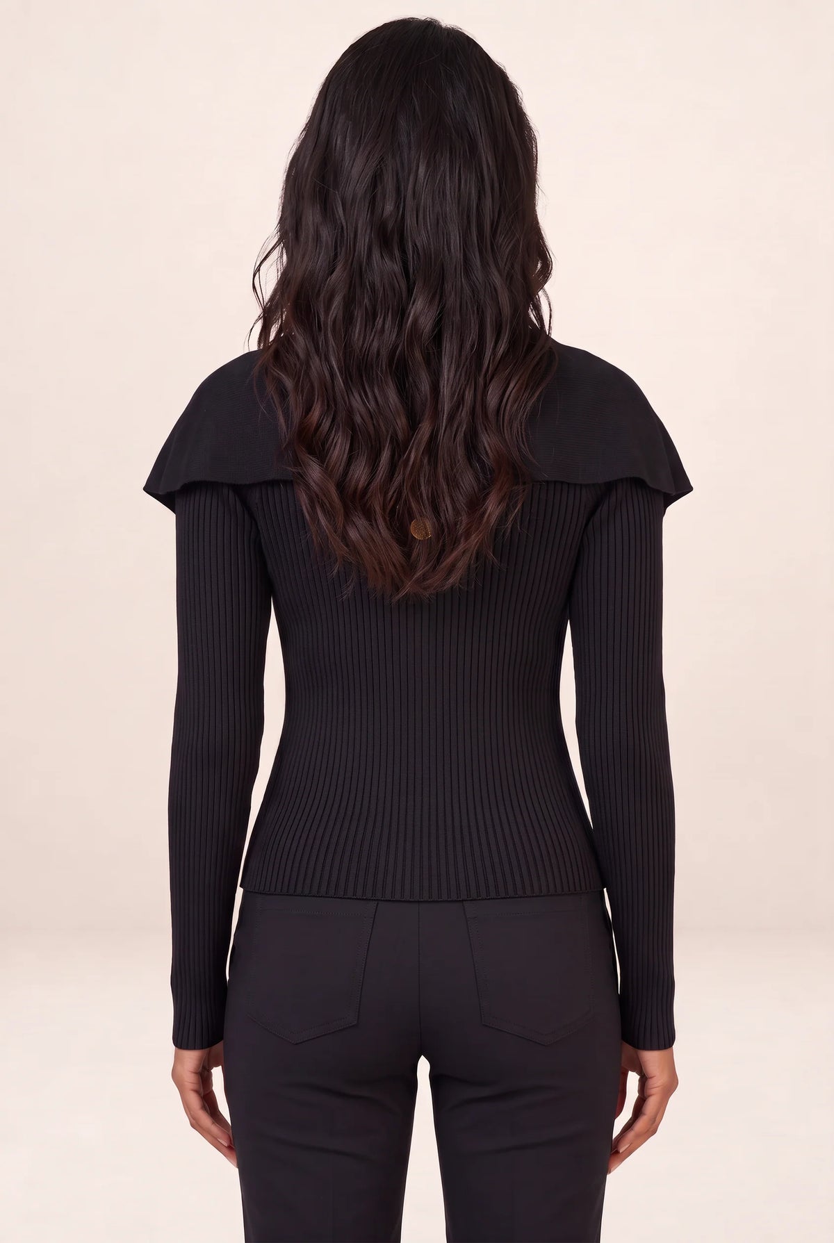 Women's Cardigan with Cape Collar & Gold Buttons | Chic Style for Effortless Outfits