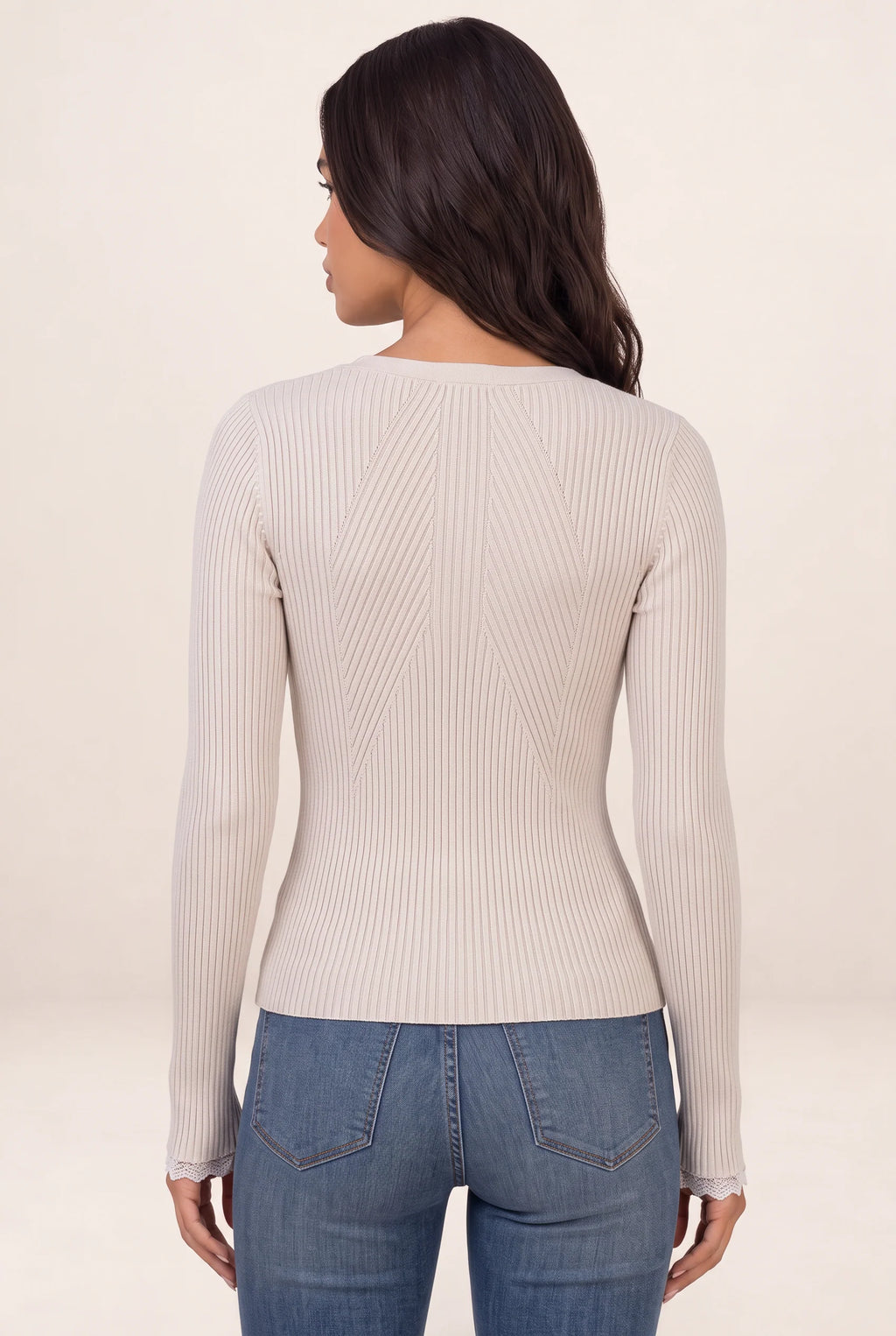 Women's Cardigan with V-Neck and Button-Up Design