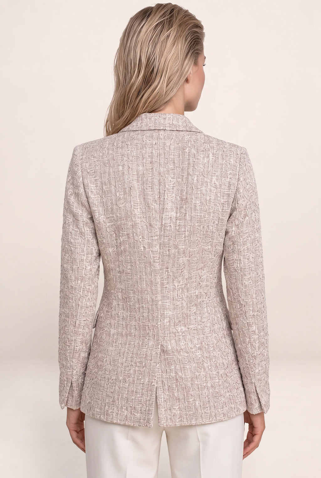Women's Checked Double Breasted Blazer