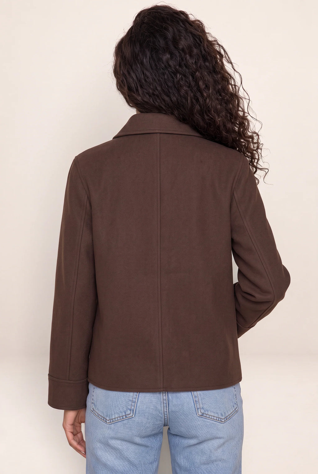 Women’s Collared Overshirt Jacket – Button Up Style with Patch Pockets