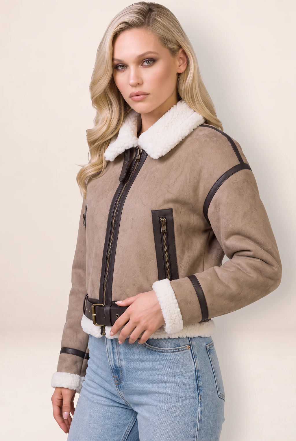 Women's Cropped Aviator Jacket
