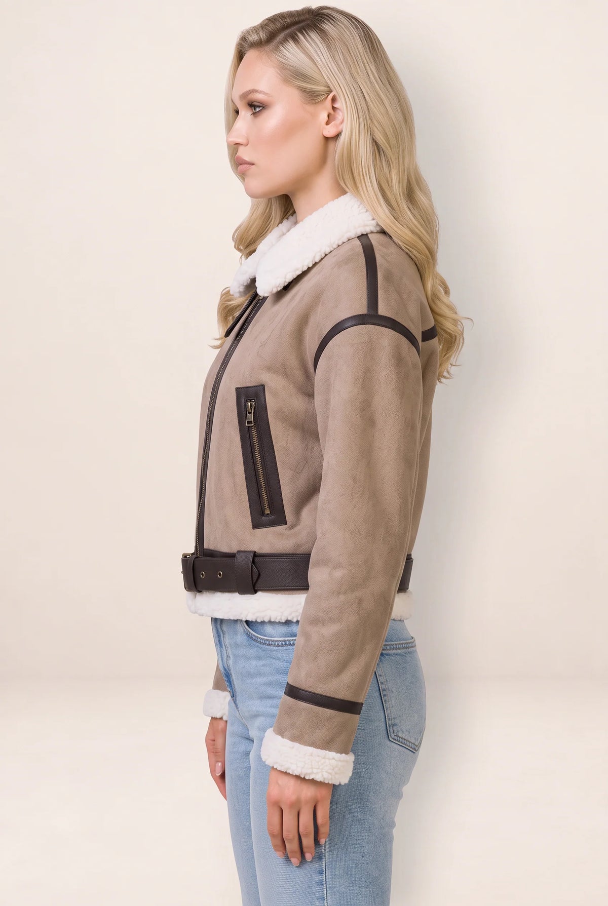 Women's Cropped Aviator Jacket
