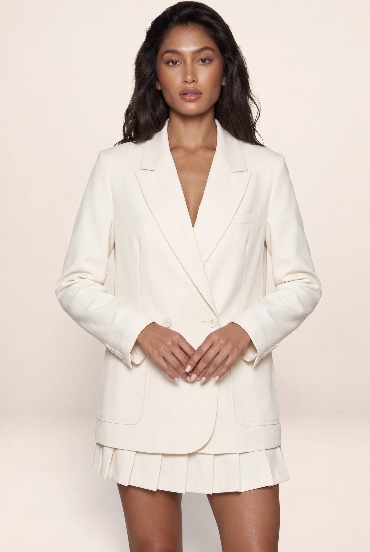 Women's Double Breasted Blazer with Oversized Fit | Versatile Tailored Jacket