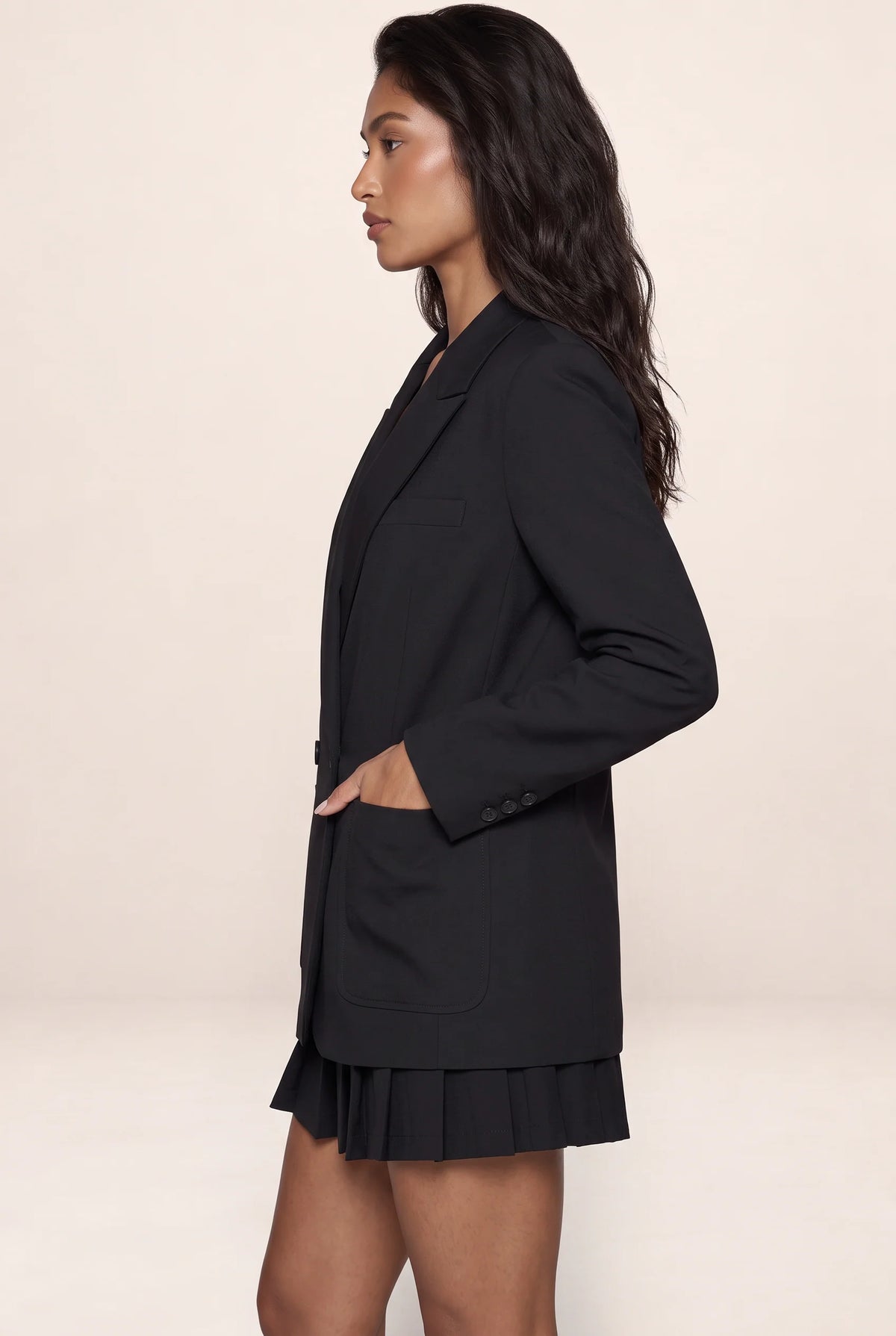Women's Double Breasted Blazer with Oversized Fit | Versatile Tailored Jacket