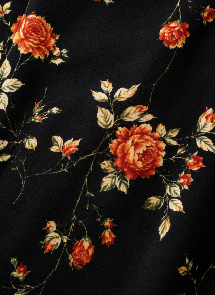 Women's Floral Midi Dress – Button Front Short Sleeve
