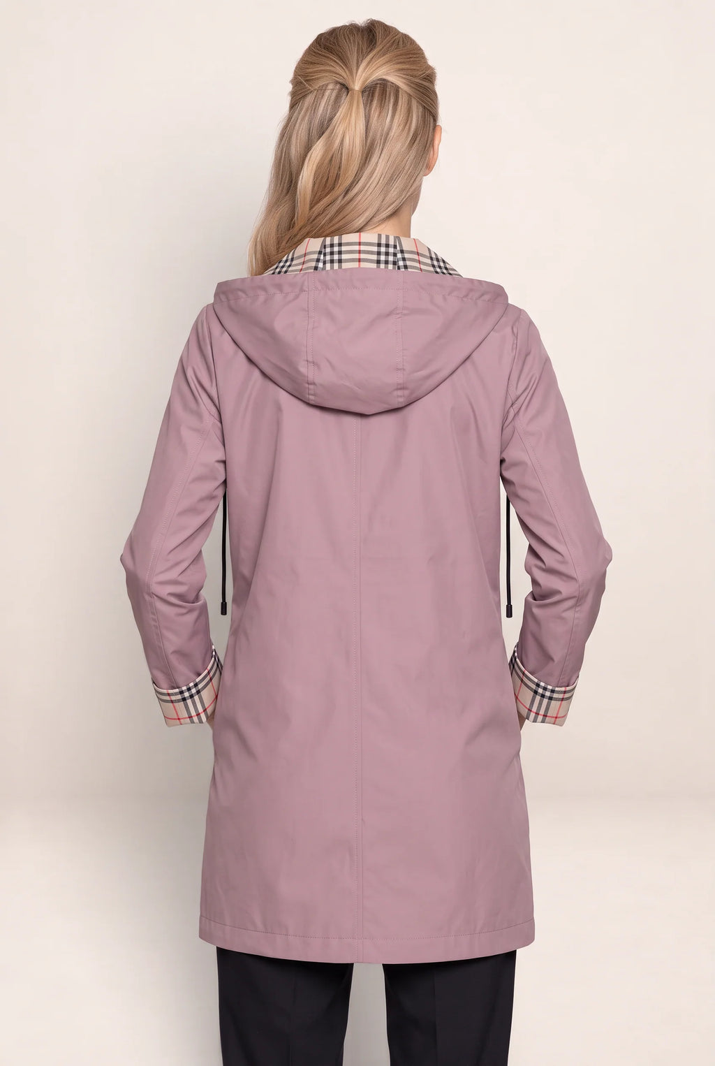 Women's Hooded Long Jacket with Adjustable Waist for Comfort
