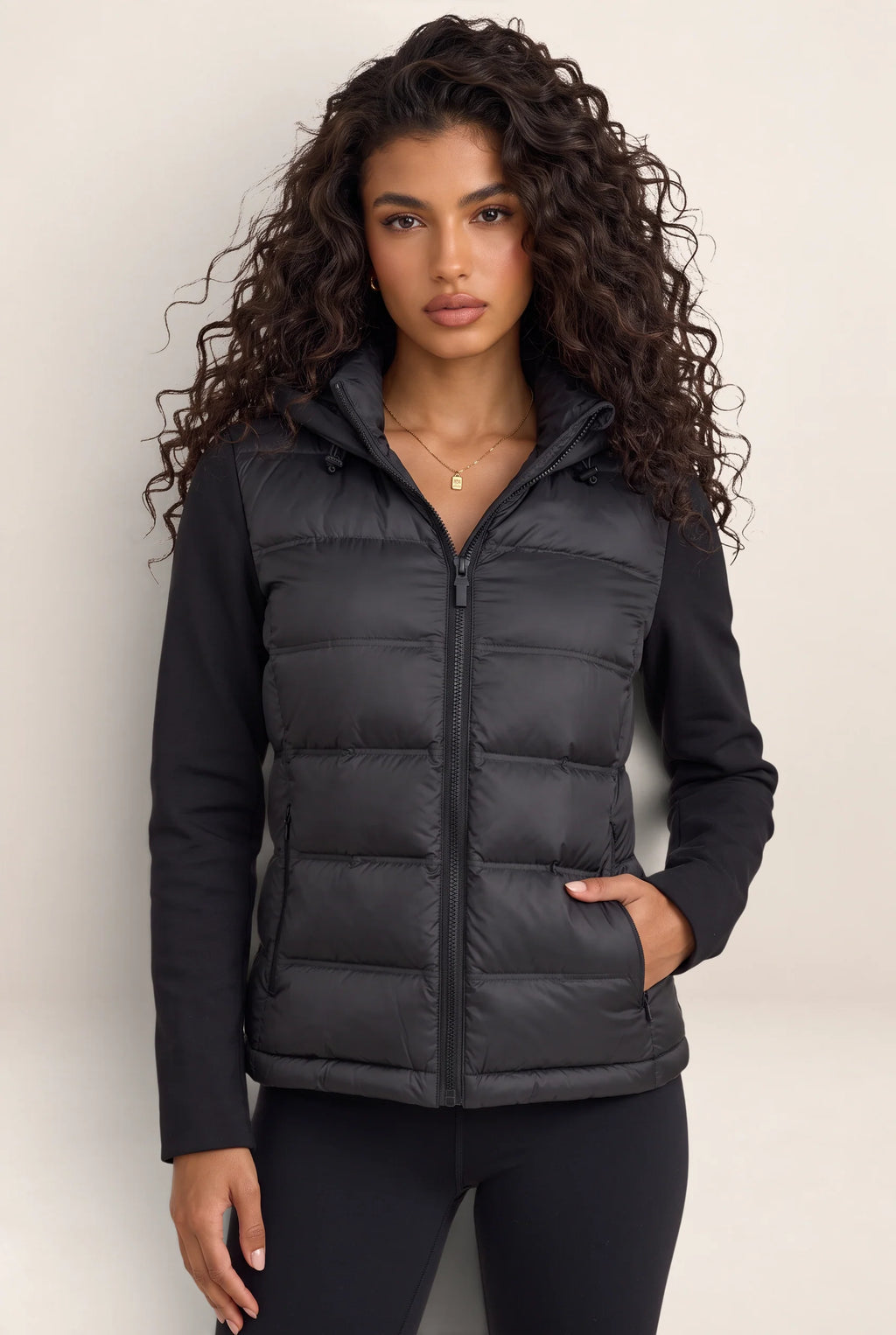 Women’s Hooded Puffer Jacket – Quilted Zip Up Winter Coat