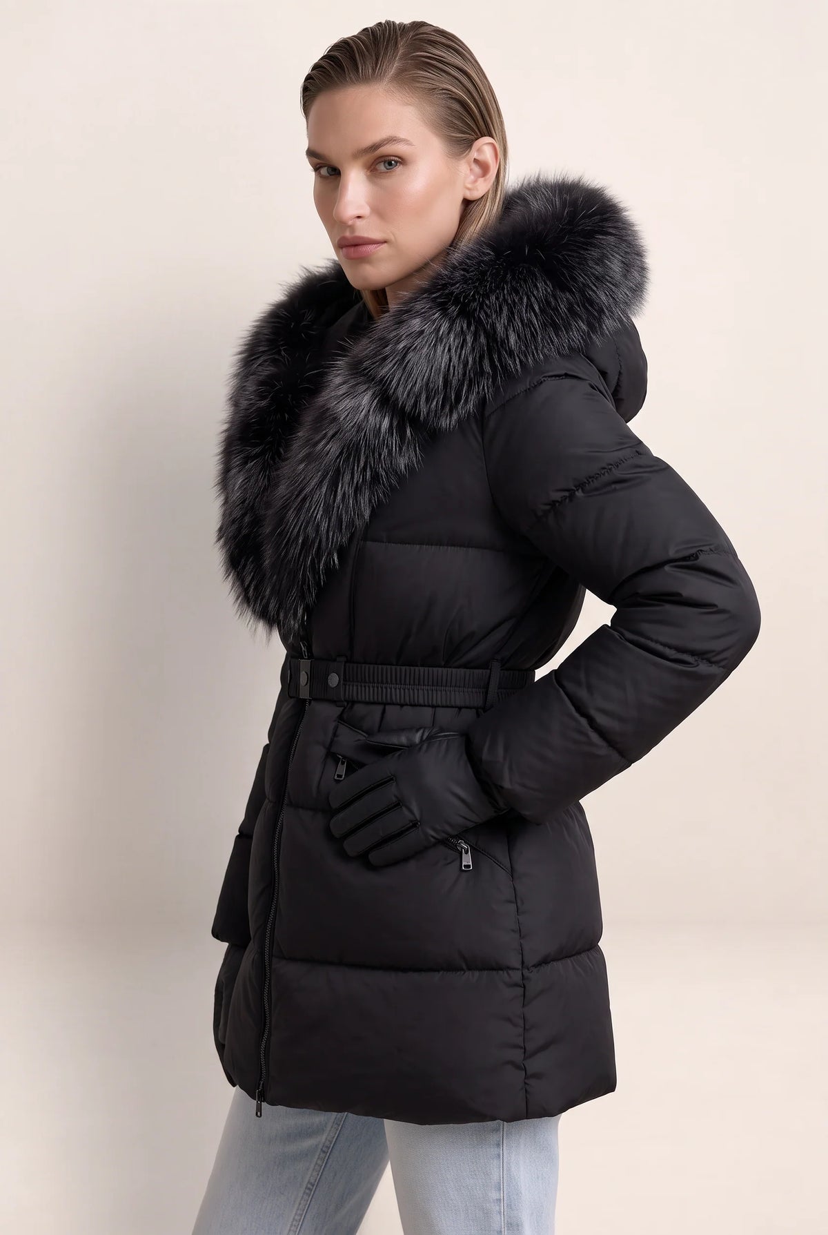 Women's Hooded Puffer Jacket with Faux Fur Trim | Stylish Winter Coat