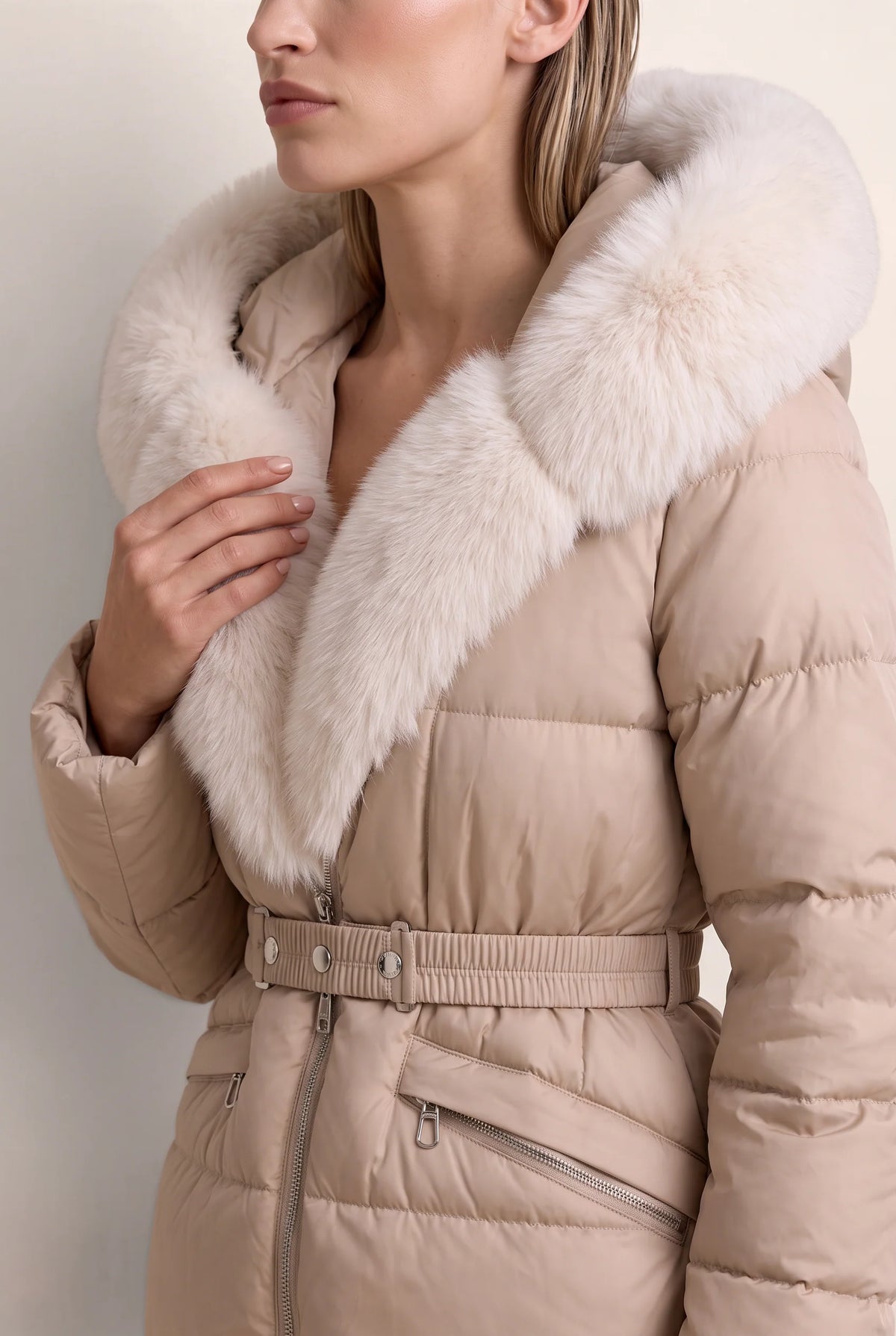 Women's Hooded Puffer Jacket with Faux Fur Trim | Stylish Winter Coat