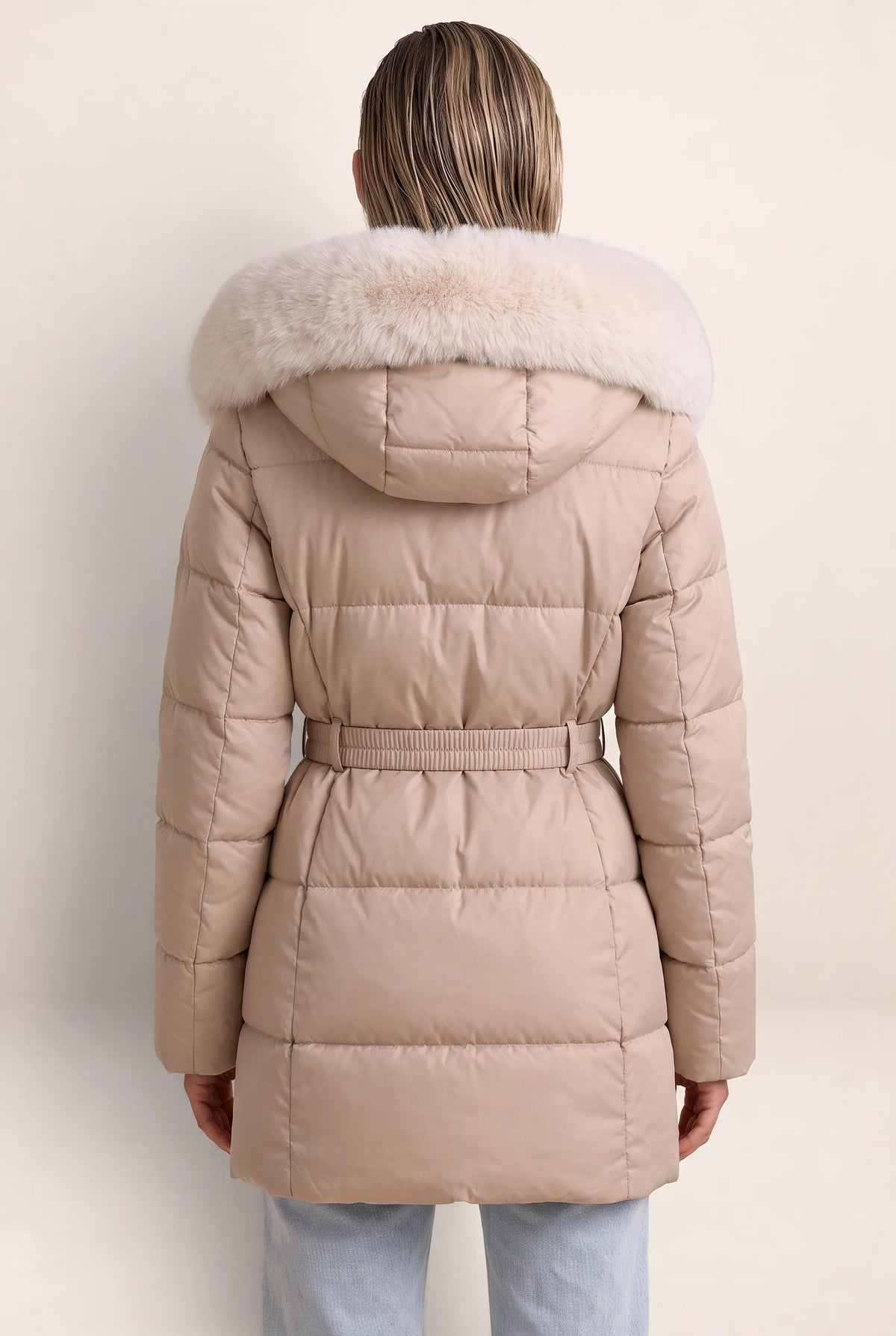 Women's Hooded Puffer Jacket with Faux Fur Trim | Stylish Winter Coat