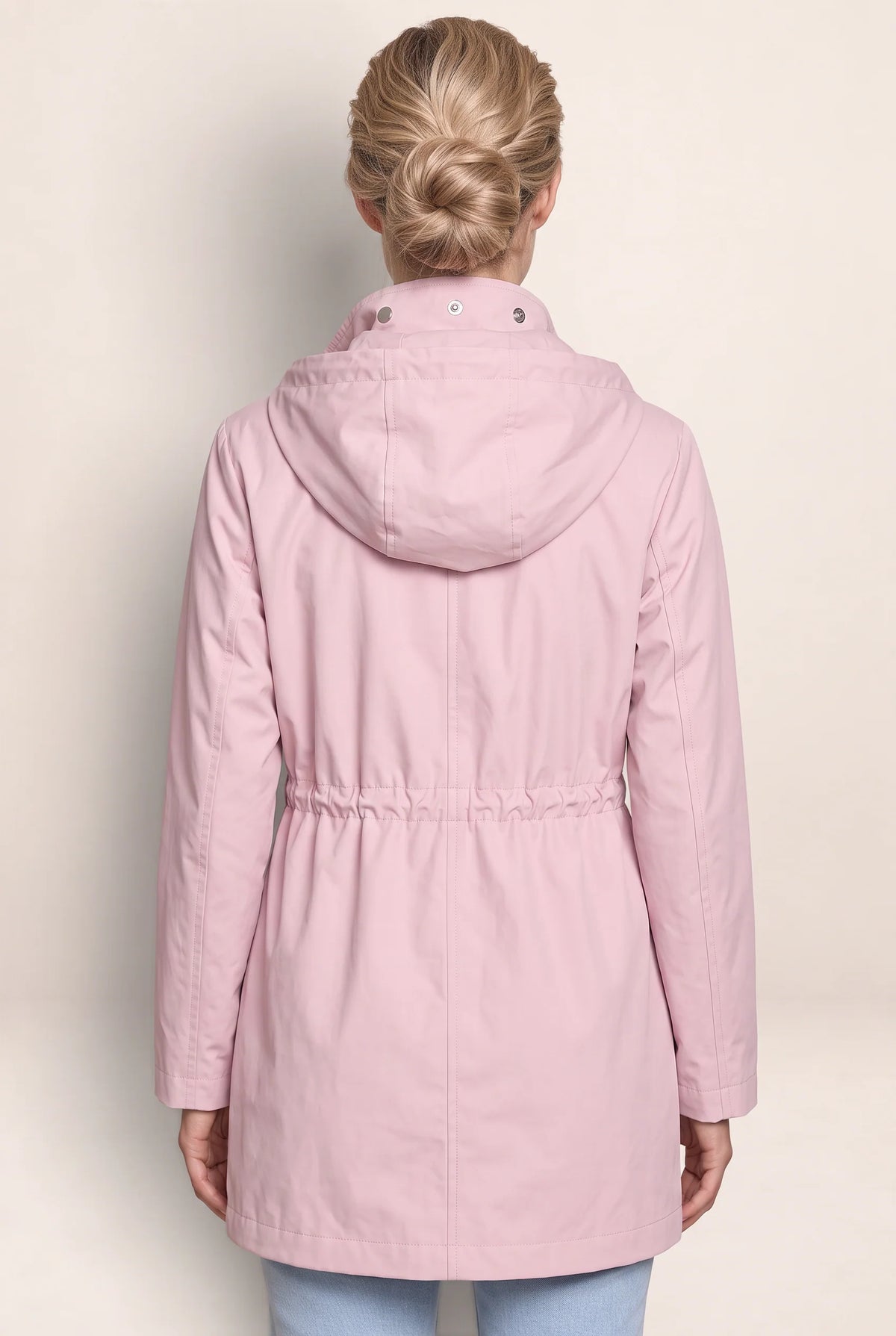 Women's Jacket with Hood & Adjustable Waist