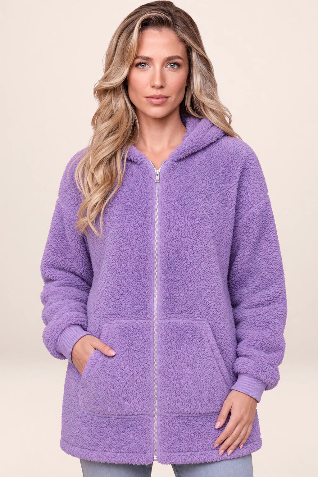 Women's Long Cardigan with Hood & Pockets | Plush Fleece for Everyday Comfort