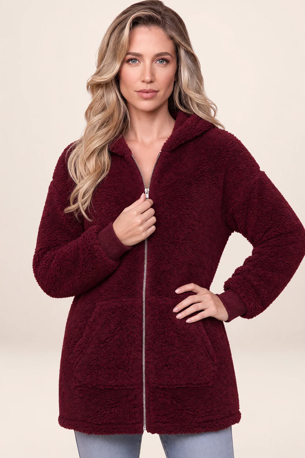 Women's Long Cardigan with Hood & Pockets | Plush Fleece for Everyday Comfort