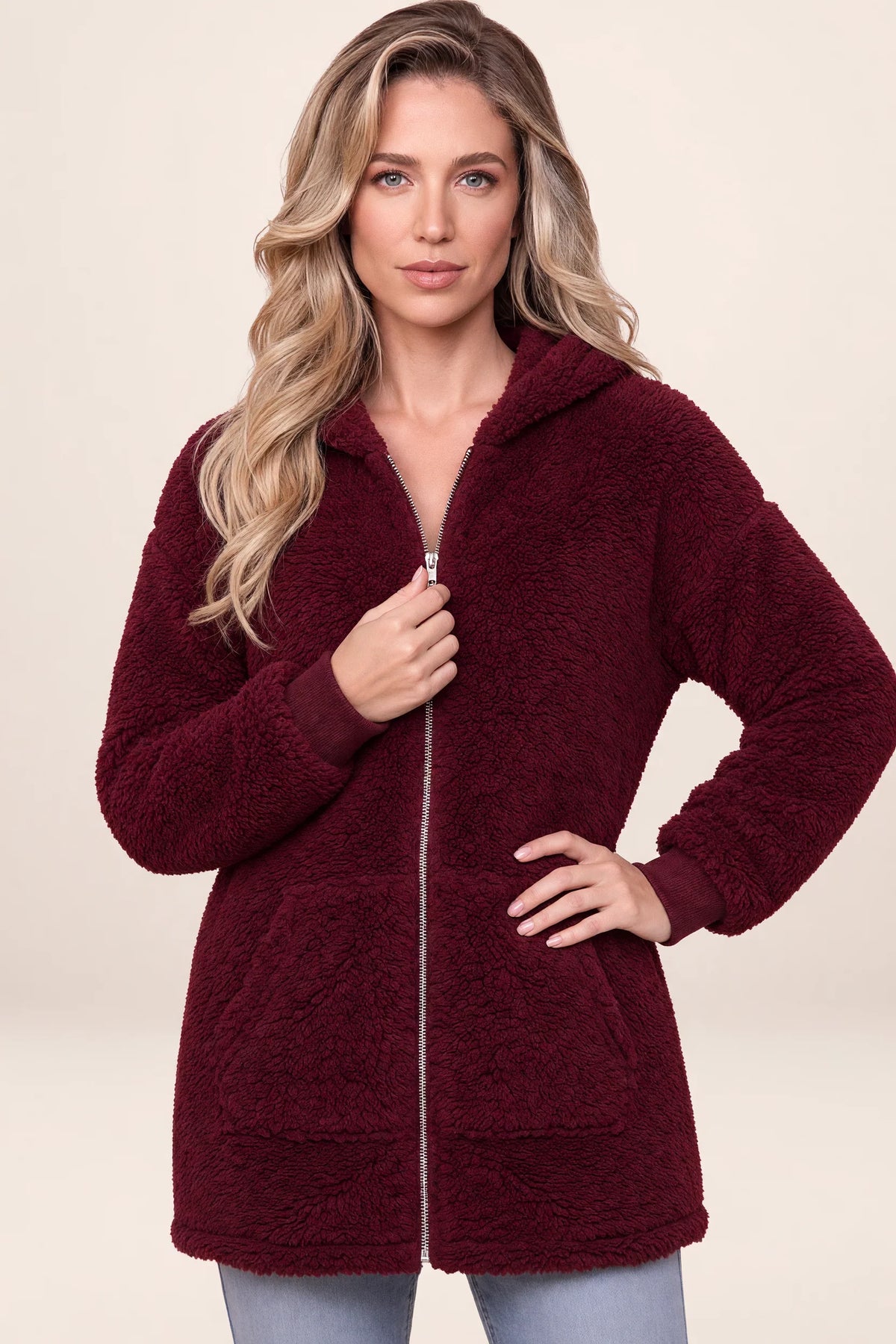 Women's Long Cardigan with Hood & Pockets | Plush Fleece for Everyday Comfort