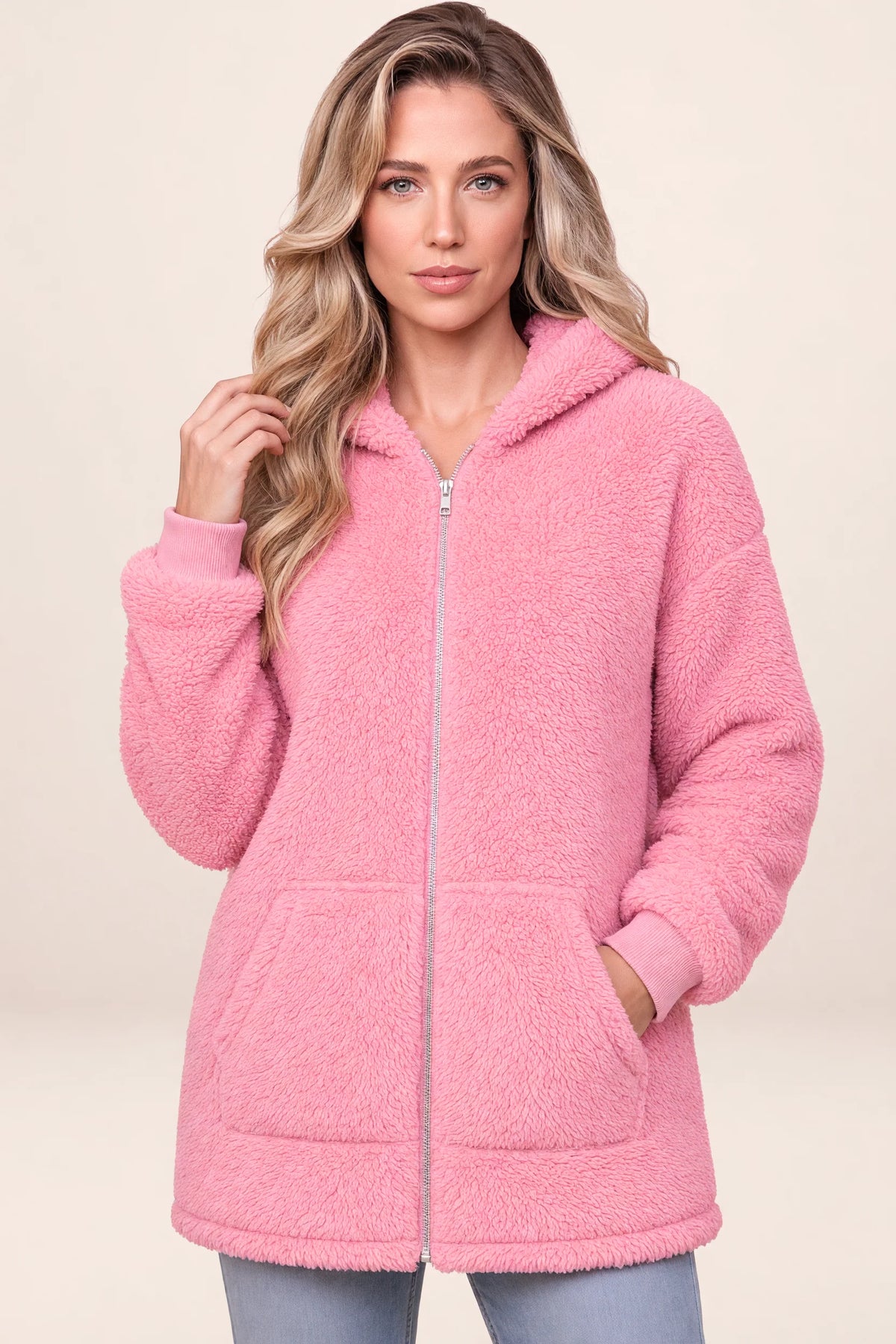 Women's Long Cardigan with Hood & Pockets | Plush Fleece for Everyday Comfort