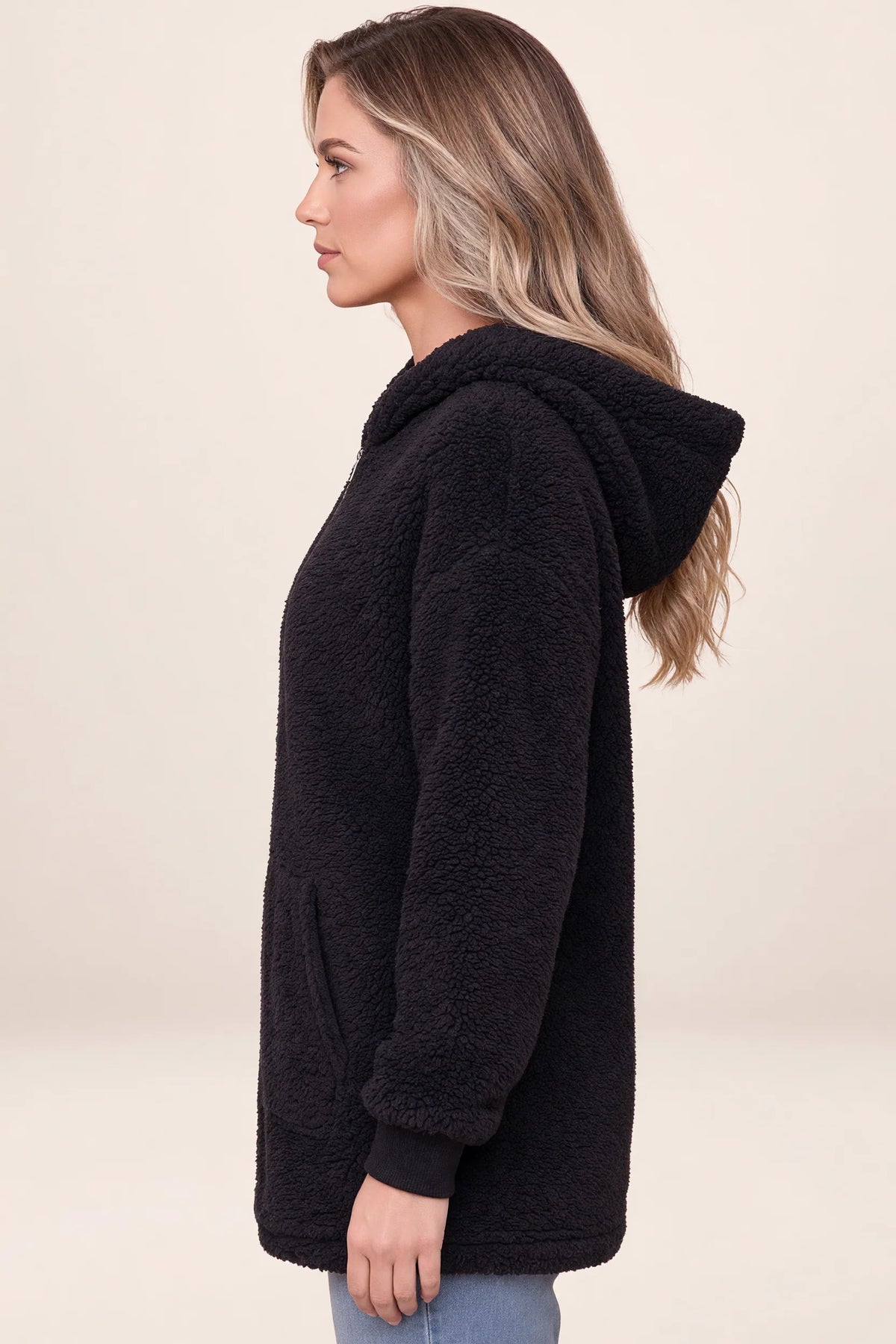 Women's Long Cardigan with Hood & Pockets | Plush Fleece for Everyday Comfort