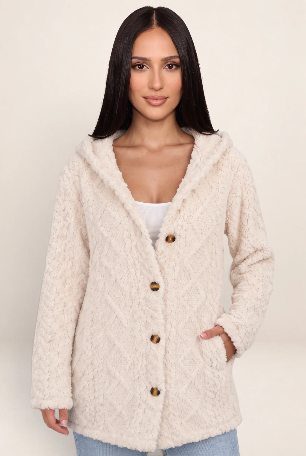 Women's Long Cardigan with Hooded Design | Plush Fleece for Ultimate Comfort in Autumn and Winter