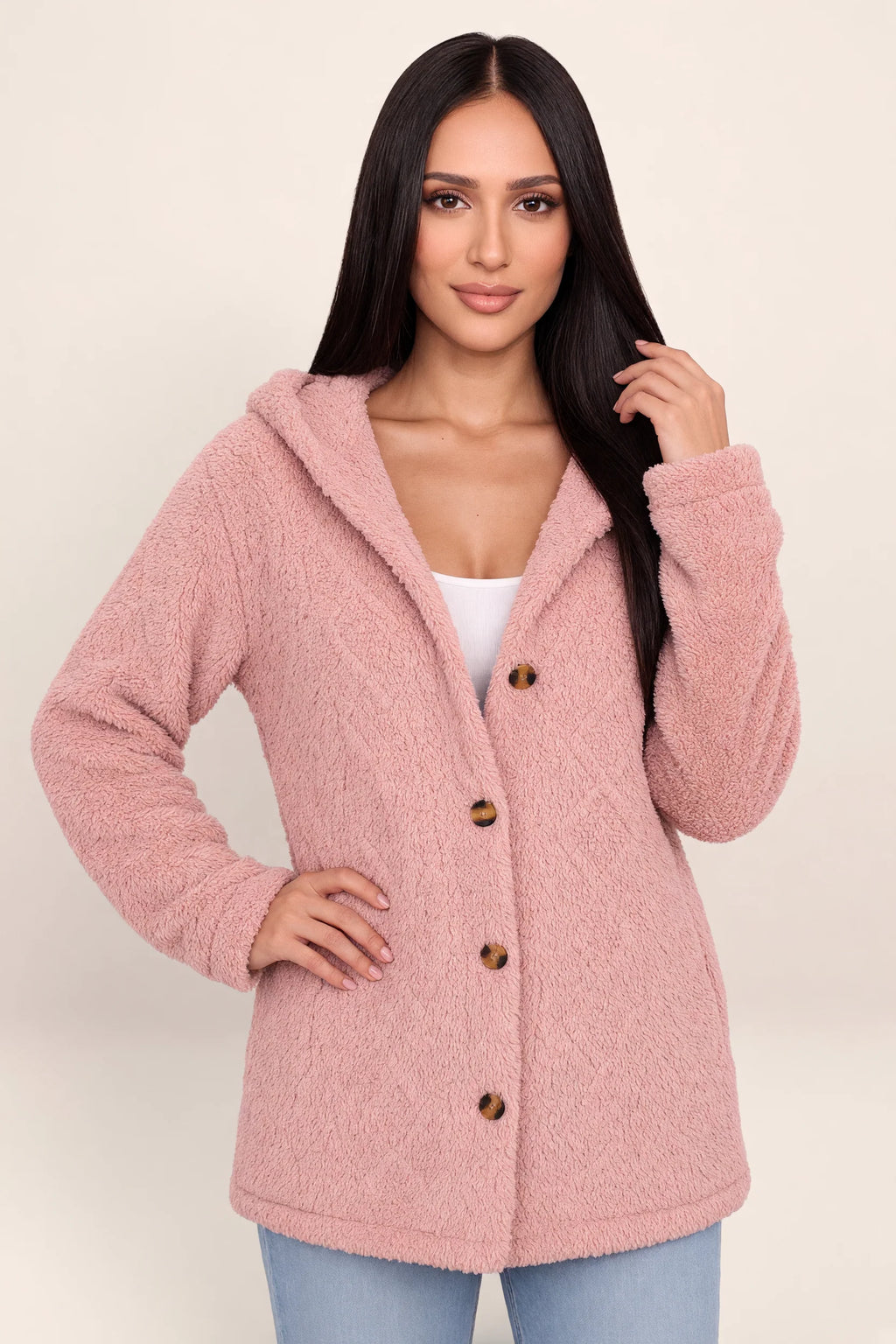 Women's Long Cardigan with Hooded Design | Plush Fleece for Ultimate Comfort in Autumn and Winter