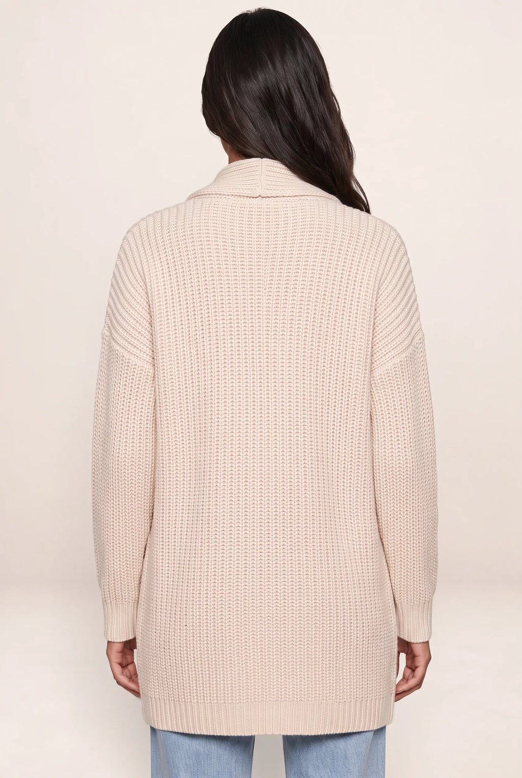 Women's Long Cardigan with Pockets - Soft Knit Style