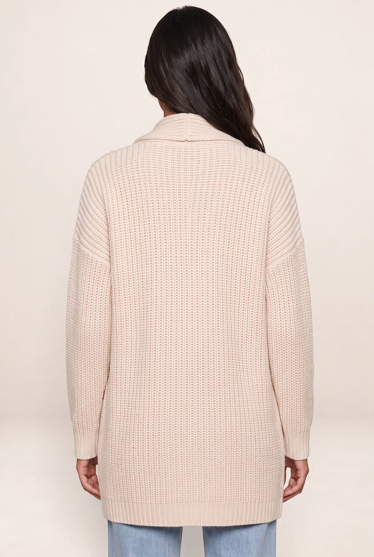 Women's Long Cardigan with Pockets - Soft Knit Style