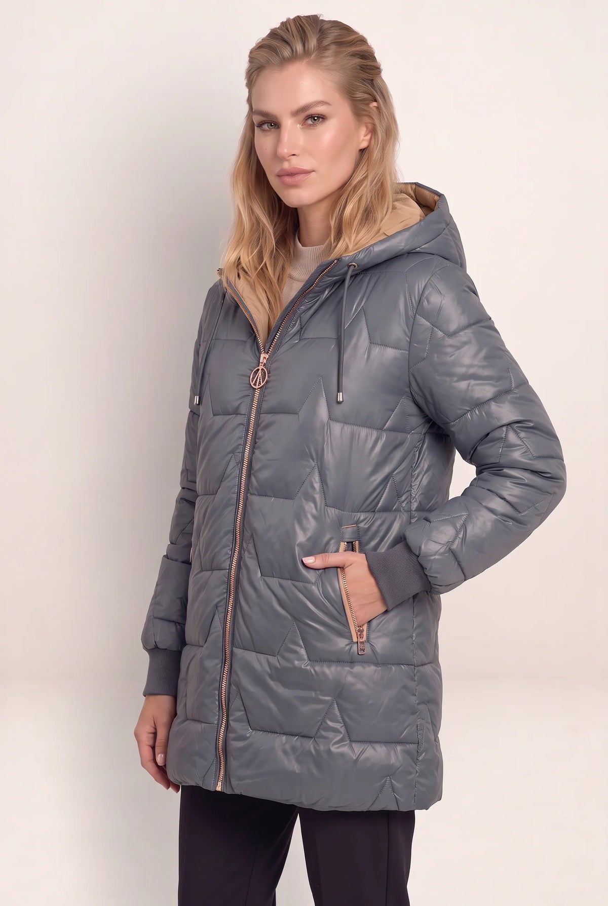 Women's Longline Hooded Puffer Coat for Ultimate Warmth