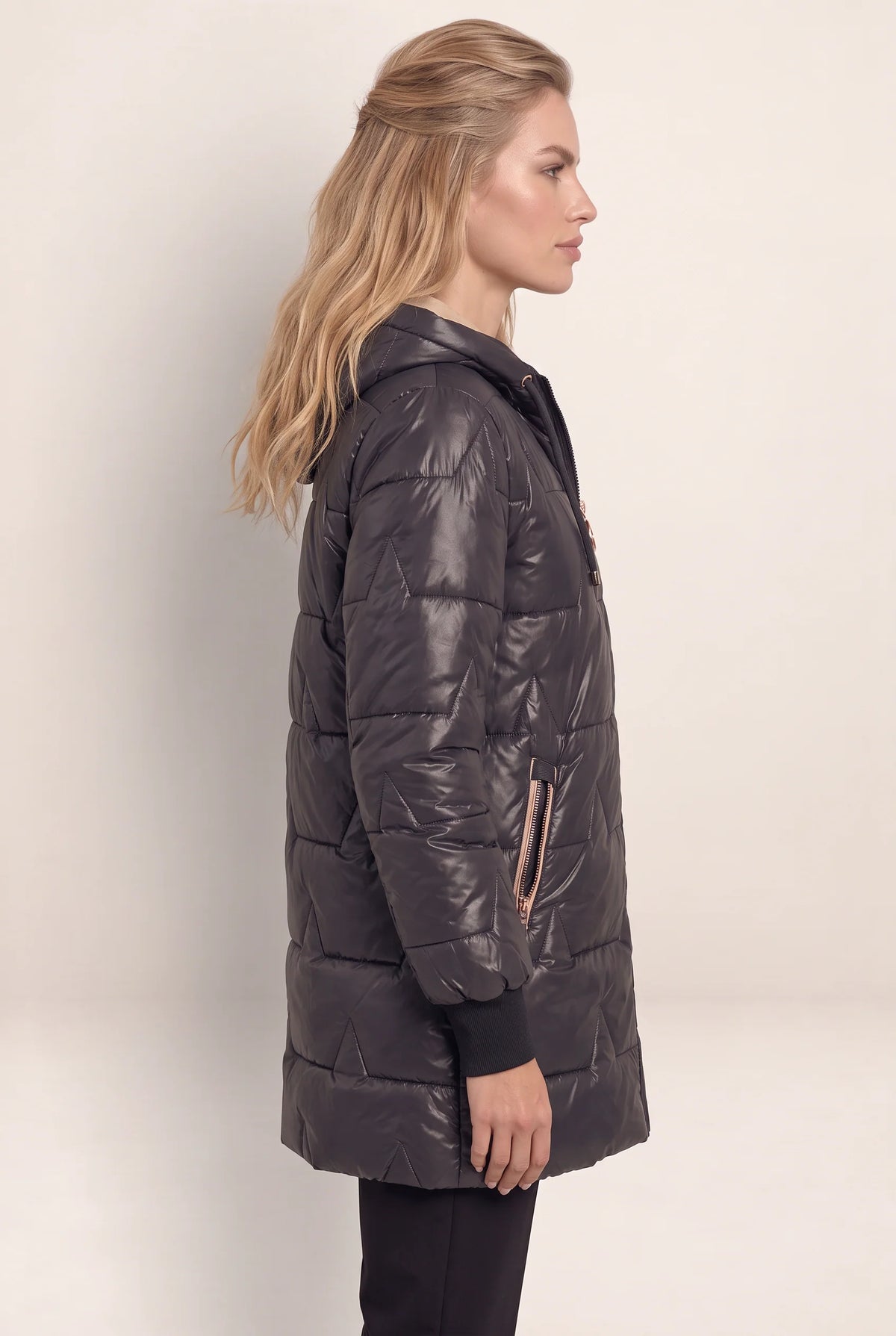 Women's Longline Hooded Puffer Coat for Ultimate Warmth