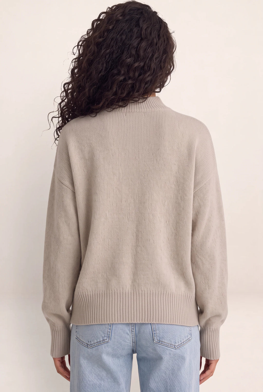 Women’s Oversized Knit Jumper – High Neck Longline Relaxed Fit