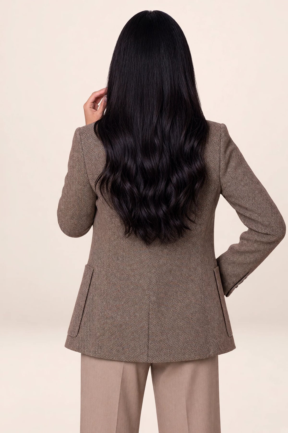 Women’s Single Breasted Tailored Blazer – Smart Casual Wool Blend Jacket