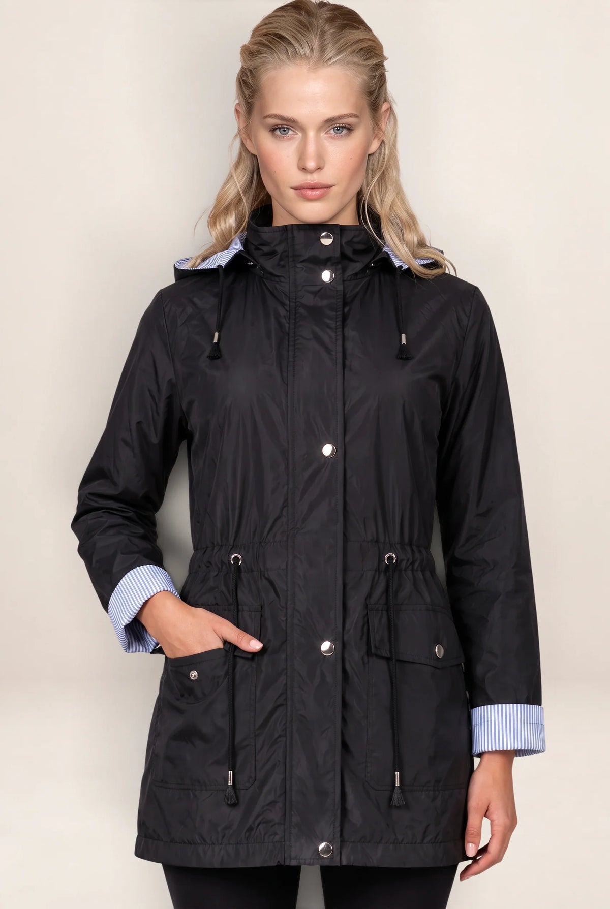 Women's Waterproof Jacket with Adjustable Waist
