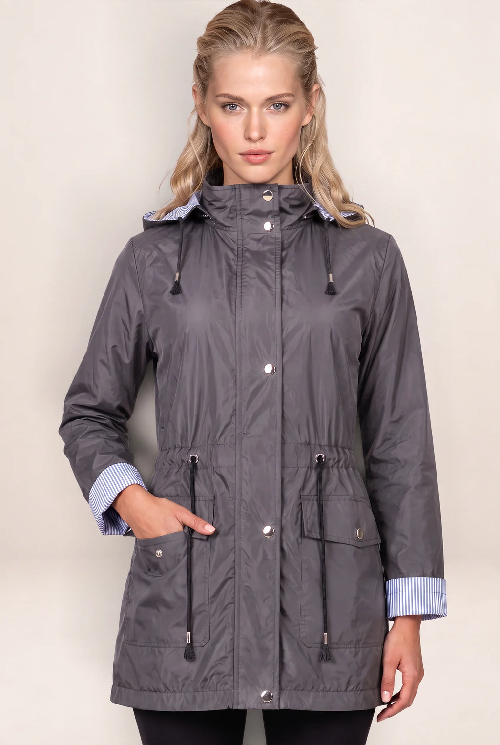 Women's Waterproof Jacket with Adjustable Waist