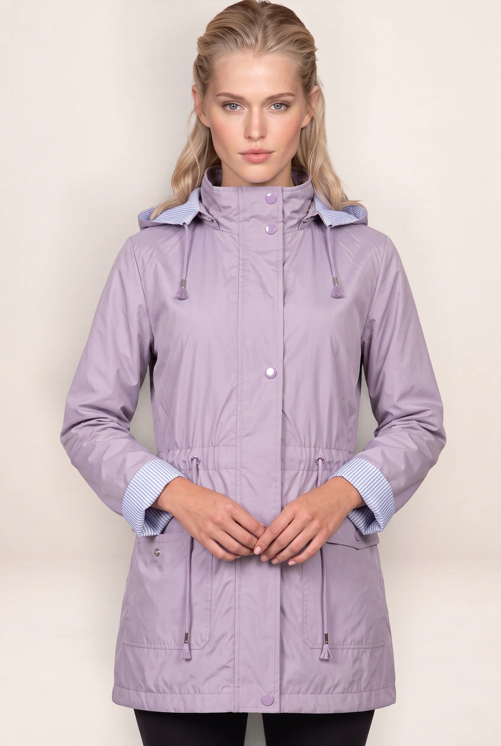 Women's Waterproof Jacket with Adjustable Waist