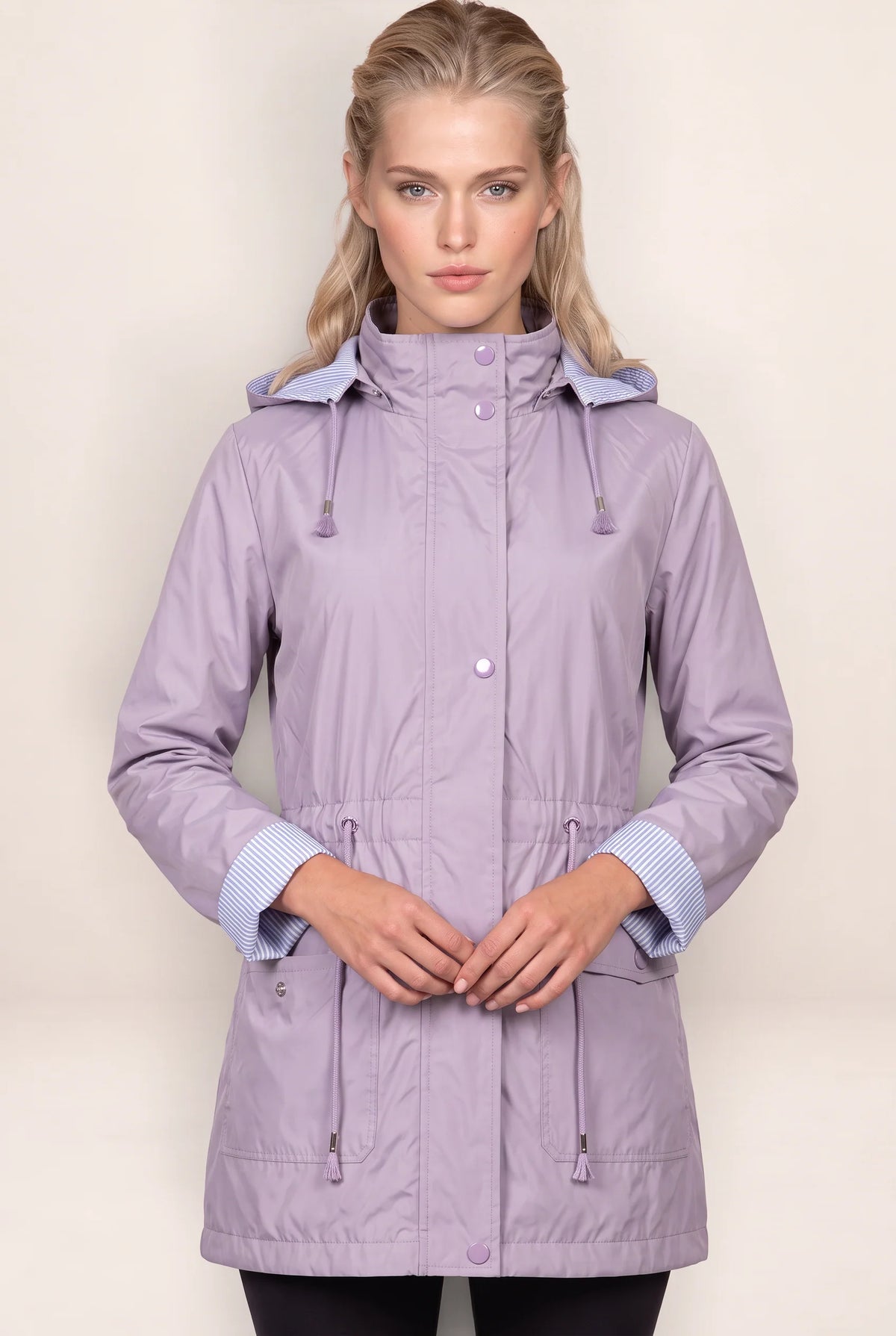 Women's Waterproof Jacket with Adjustable Waist