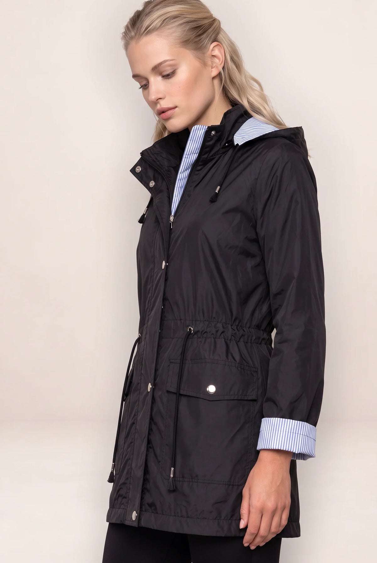 Women's Waterproof Jacket with Adjustable Waist