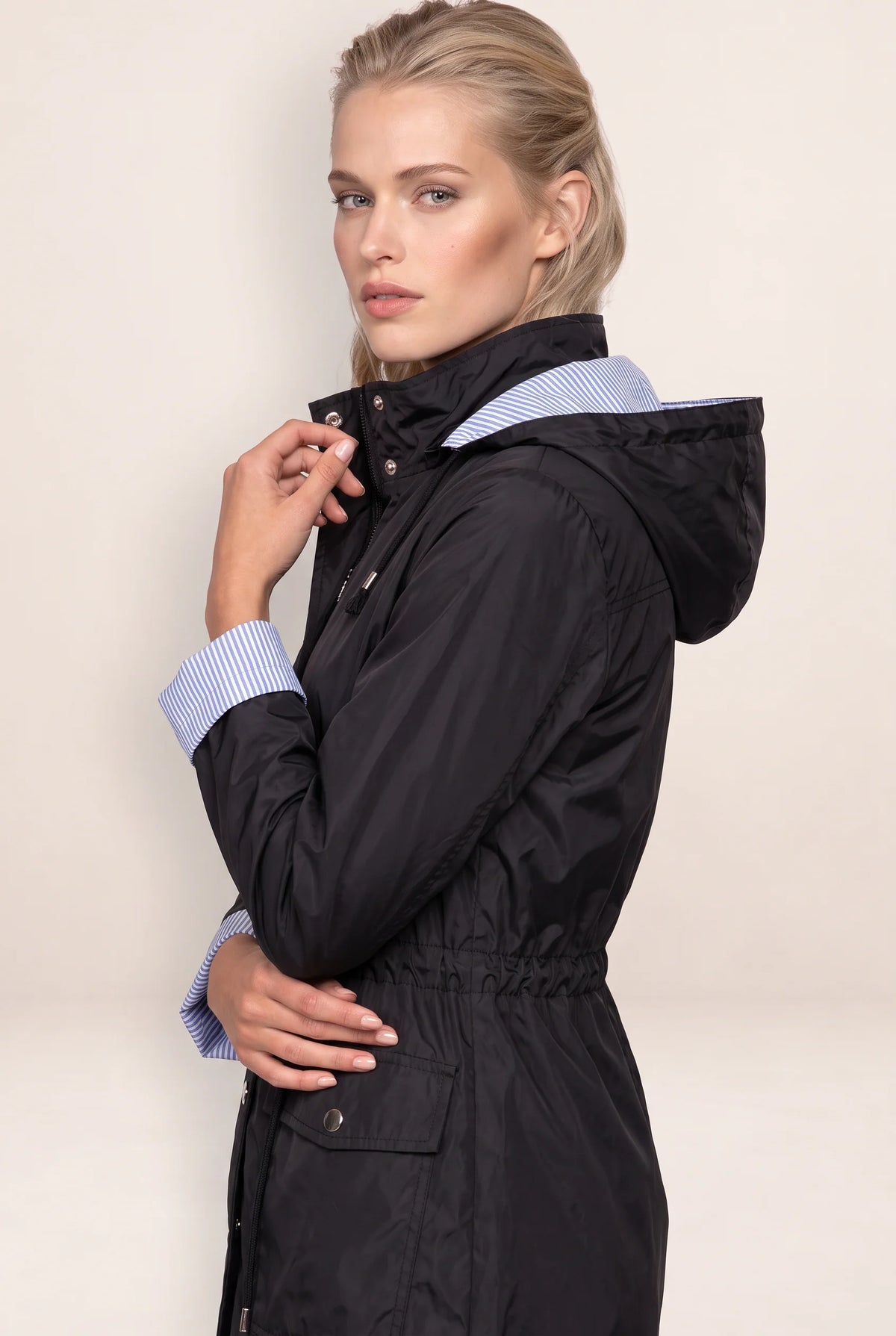 Women's Waterproof Jacket with Adjustable Waist